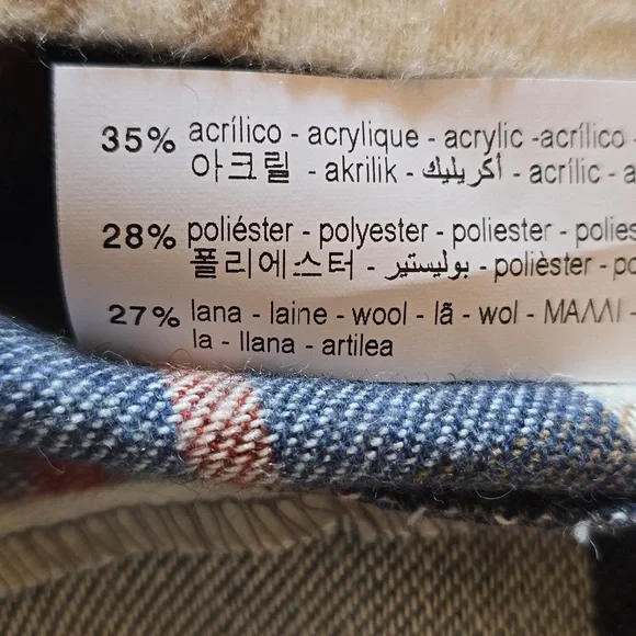 Zara, Shacket Wool Blend Plaid, Oversized, EUC, Women's M - Picture 12 of 12